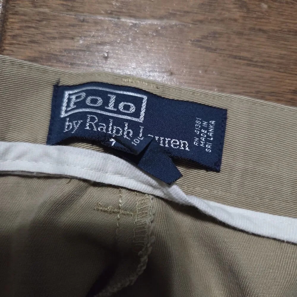 Polo Ralph Lauren Shorts Mens 44 Beige Pleated Chino Tyler Short Casual Classic